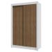 Guarda-Roupa Solteiro 2 Portas de Correr 2 Gavetas Branco/Rustic Vivare Madesa
