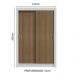 Guarda-Roupa Solteiro 2 Portas de Correr 2 Gavetas Branco/Rustic Vivare Madesa