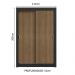 Guarda-Roupa Solteiro 2 Portas de Correr 2 Gavetas Preto/Rustic Vivare Madesa