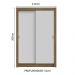 Guarda-Roupa Solteiro 2 Portas de Correr 2 Gavetas Rustic/Branco Vivare Madesa