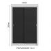 Guarda-Roupa Solteiro 2 Portas de Correr 4 Gavetas Branco/Preto Vivare Plus Madesa
