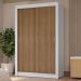 Guarda-Roupa Solteiro 2 Portas de Correr 4 Gavetas Branco/Rustic Vivare Plus Madesa