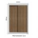 Guarda-Roupa Solteiro 2 Portas de Correr 4 Gavetas Branco/Rustic Vivare Plus Madesa