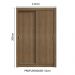 Guarda-Roupa Solteiro 2 Portas de Correr 4 Gavetas Rustic Vivare Plus Madesa