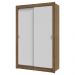 Guarda-Roupa Solteiro 2 Portas de Correr 4 Gavetas Rustic/Branco Vivare Plus Madesa
