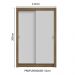 Guarda-Roupa Solteiro 2 Portas de Correr 4 Gavetas Rustic/Branco Vivare Plus Madesa