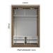 Guarda-Roupa Solteiro 2 Portas de Correr 4 Gavetas Rustic/Branco Vivare Plus Madesa