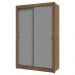 Guarda-Roupa Solteiro 2 Portas de Correr 4 Gavetas Rustic/Cinza Vivare Plus Madesa