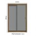 Guarda-Roupa Solteiro 2 Portas de Correr 4 Gavetas Rustic/Cinza Vivare Plus Madesa