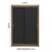 Guarda-Roupa Solteiro 2 Portas de Correr 4 Gavetas Rustic/Preto Vivare Plus Madesa