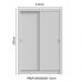 Guarda-Roupa Solteiro 2 Portas de Correr Branco Milano Madesa