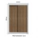 Guarda-Roupa Solteiro 2 Portas de Correr Branco/Rustic Milano Madesa