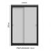 Guarda-Roupa Solteiro 2 Portas de Correr Preto/Branco Milano Madesa