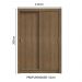 Guarda-Roupa Solteiro 2 Portas de Correr Rustic Milano Madesa