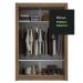 Guarda-Roupa Solteiro 2 Portas de Correr Rustic/Branco Milano Madesa