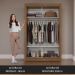 Guarda-Roupa Solteiro 2 Portas de Correr Rustic/Preto Milano Madesa