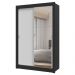 Guarda-Roupa Solteiro 2 Portas de Correr com Espelho 2 Gavetas Preto/Branco Vivare Madesa
