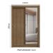 Guarda-Roupa Solteiro 2 Portas de Correr com Espelho 2 Gavetas Rustic Vivare Madesa