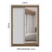 Guarda-Roupa Solteiro 2 Portas de Correr com Espelho 2 Gavetas Rustic/Branco Vivare Madesa
