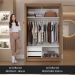 Guarda-Roupa Solteiro 2 Portas de Correr com Espelho 2 Gavetas Rustic/Branco Vivare Madesa