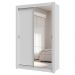 Guarda-Roupa Solteiro 2 Portas de Correr com Espelho 4 Gavetas Branco Vivare Plus Madesa