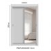Guarda-Roupa Solteiro 2 Portas de Correr com Espelho 4 Gavetas Branco Vivare Plus Madesa