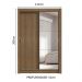 Guarda-Roupa Solteiro 2 Portas de Correr com Espelho 4 Gavetas Rustic Vivare Plus Madesa