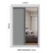 Guarda-Roupa Solteiro 2 Portas de Correr com Espelho Branco/Cinza Milano Madesa