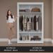 Guarda-Roupa Solteiro 2 Portas de Correr com Espelho Branco/Rustic Milano Madesa
