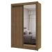 Guarda-Roupa Solteiro 2 Portas de Correr com Espelho Rustic Milano Madesa