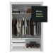 Guarda-Roupa Solteiro 2 Portas de Correr com Espelhos 2 Gavetas Branco Vivare Madesa
