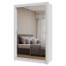 Guarda-Roupa Solteiro 2 Portas de Correr com Espelhos Branco Milano Madesa