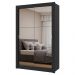 Guarda-Roupa Solteiro 2 Portas de Correr com Espelhos Preto Milano Madesa
