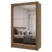 Guarda-Roupa Solteiro 2 Portas de Correr com Espelhos Rustic Milano Madesa