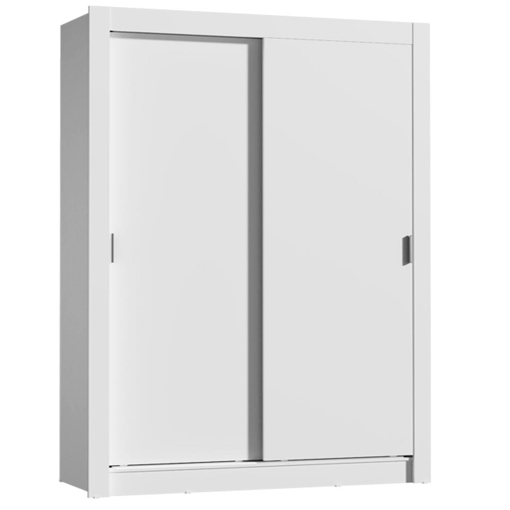 Guarda-Roupa Solteiro Madesa Dallas 2 Portas de Correr 2 Gavetas - Branco