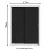 Guarda-Roupa Solteiro Madesa Dallas 2 Portas de Correr 2 Gavetas - Branco/Preto