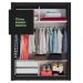 Guarda-Roupa Solteiro Madesa Dallas 2 Portas de Correr 2 Gavetas - Preto/Branco