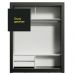 Guarda-Roupa Solteiro Madesa Dallas 2 Portas de Correr 2 Gavetas - Preto/Branco