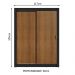 Guarda-Roupa Solteiro Madesa Dallas 2 Portas de Correr 2 Gavetas - Preto/Rustic