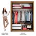 Guarda-Roupa Solteiro Madesa Dallas 2 Portas de Correr 2 Gavetas - Rustic/Branco