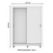 Guarda-Roupa Solteiro Madesa Dallas 2 Portas de Correr 2 Gavetas com Pés - Branco