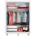 Guarda-Roupa Solteiro Madesa Dallas 2 Portas de Correr 2 Gavetas com Pés - Branco