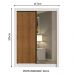 Guarda-Roupa Solteiro Madesa Dallas 2 Portas de Correr com Espelho 2 Gavetas - - Branco/Rustic