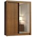 Guarda-Roupa Solteiro Madesa Dallas 2 Portas de Correr com Espelho 2 Gavetas - Rustic