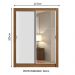 Guarda-Roupa Solteiro Madesa Dallas 2 Portas de Correr com Espelho 2 Gavetas - Rustic/Branco