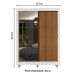 Guarda-Roupa Solteiro Madesa Dallas 2 Portas de Correr com Espelho 2 Gavetas com Pés - Branco/Rustic
