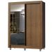Guarda-Roupa Solteiro Madesa Dallas 2 Portas de Correr com Espelho 2 Gavetas com Pés - Rustic