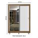 Guarda-Roupa Solteiro Madesa Dallas 2 Portas de Correr com Espelho 2 Gavetas com Pés - Rustic/Branco