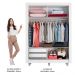 Guarda-Roupa Solteiro Madesa Dallas 2 Portas de Correr de Espelho 2 Gavetas com Pés