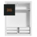 Guarda-Roupa Solteiro Madesa Dallas Plus 2 Portas de Correr 4 Gavetas - Branco/Rustic